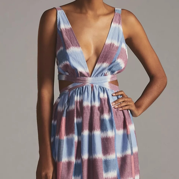 Anthropologie Deep-V Midi Dress - Picture 5 of 5